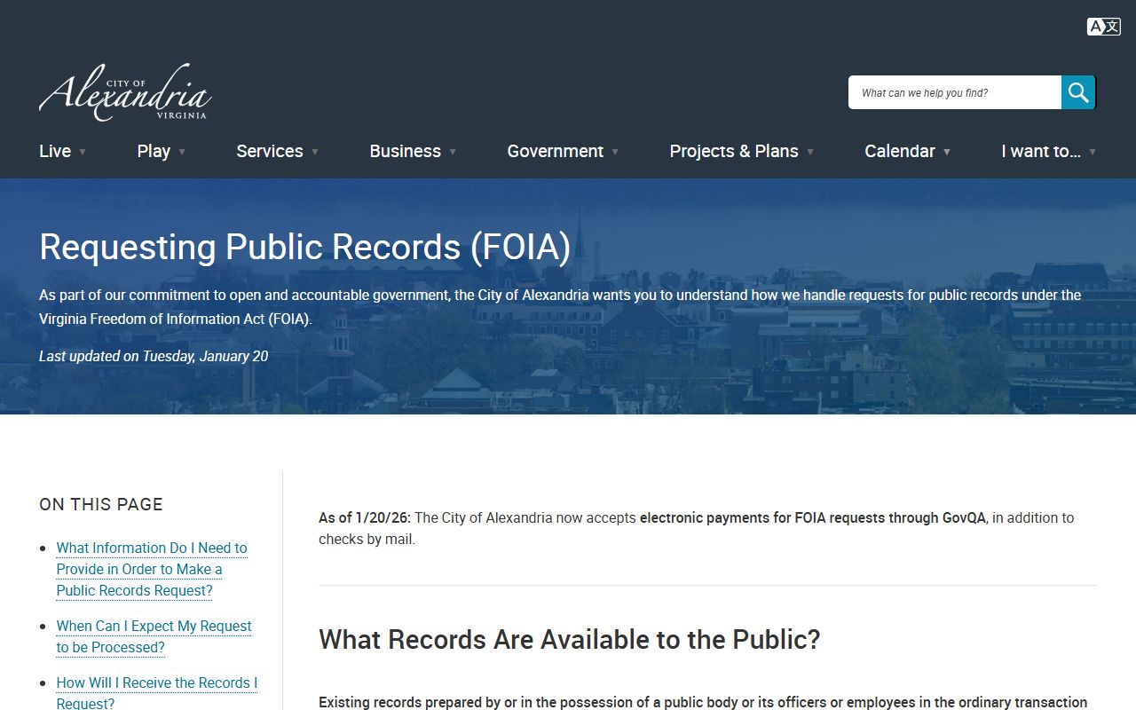 Alexandria Police Department Records Alexandria 72 hour booking FOIA