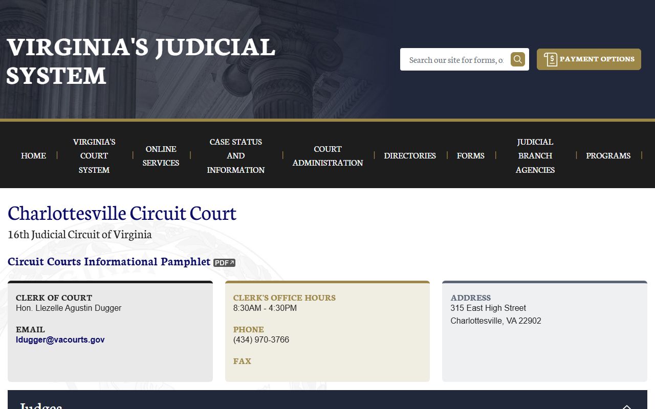 Charlottesville Circuit Court 72 hour booking case files
