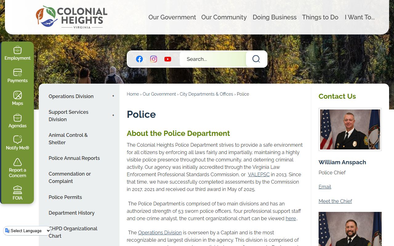 Colonial Heights Police Department 72 hour booking weekly arrest reports