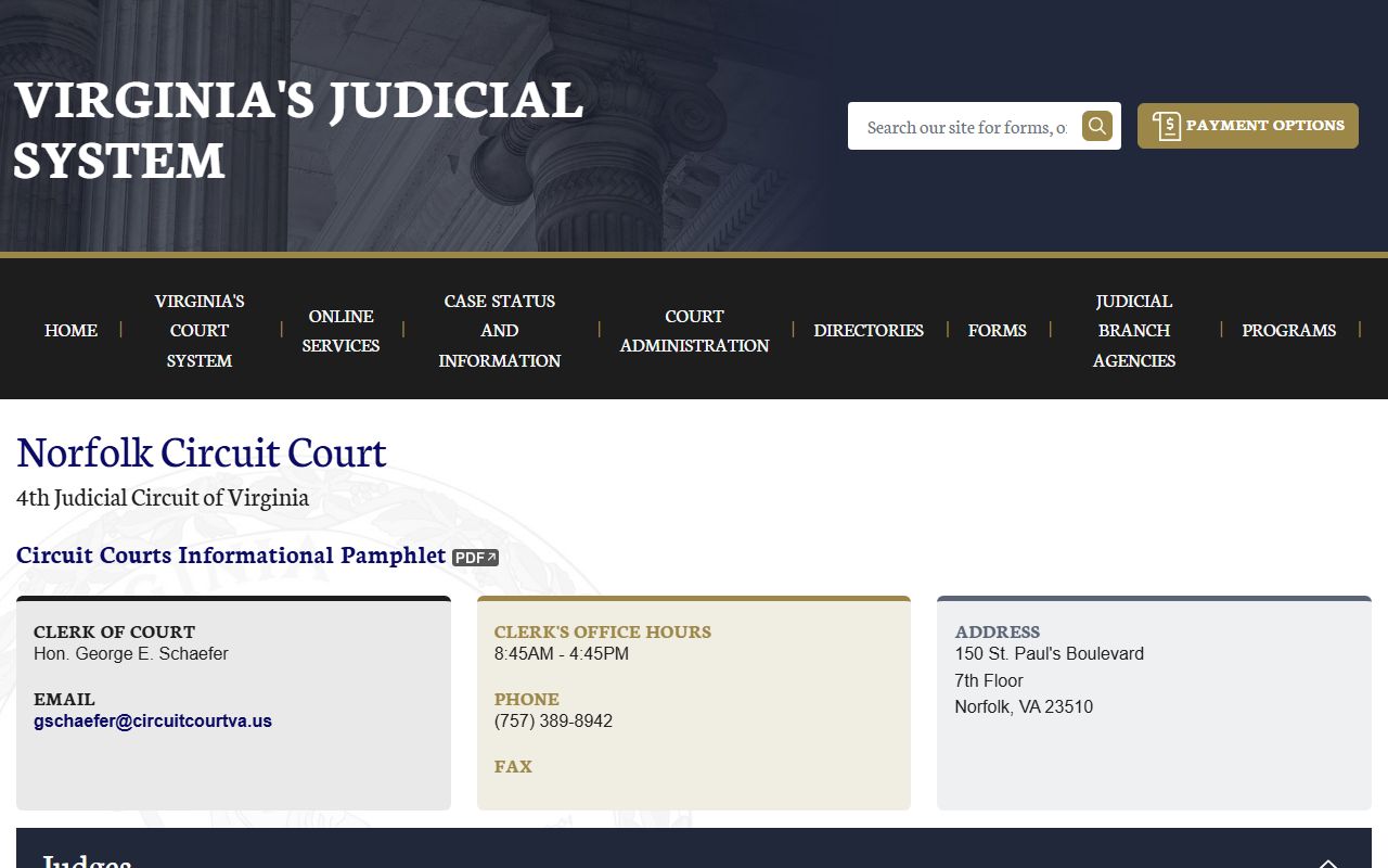 Norfolk Circuit Court Norfolk 72 hour booking and case lookup
