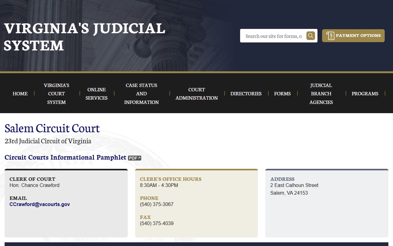 Salem Circuit Court 72 hour booking case lookup