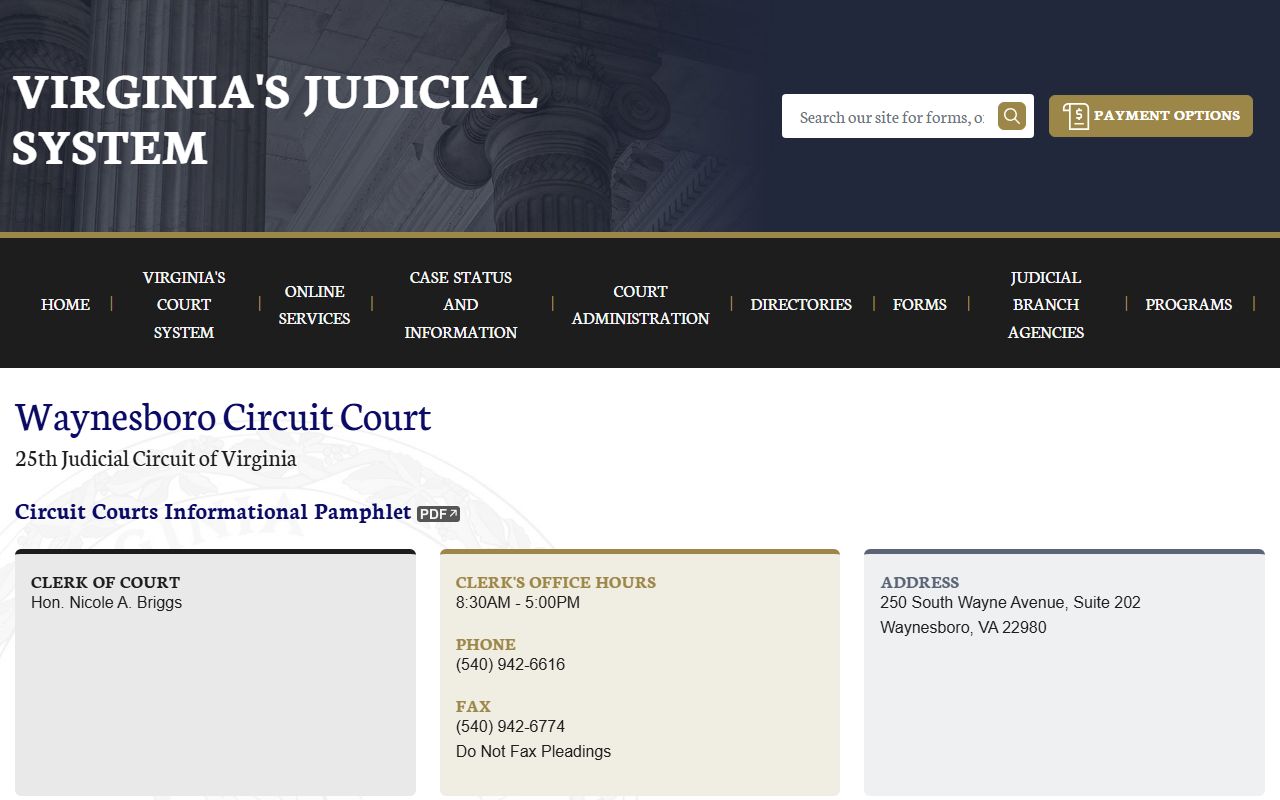 Waynesboro Circuit Court 72 hour booking case lookup