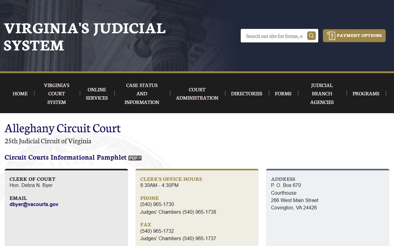 Alleghany County Circuit Court 72 hour booking case lookup