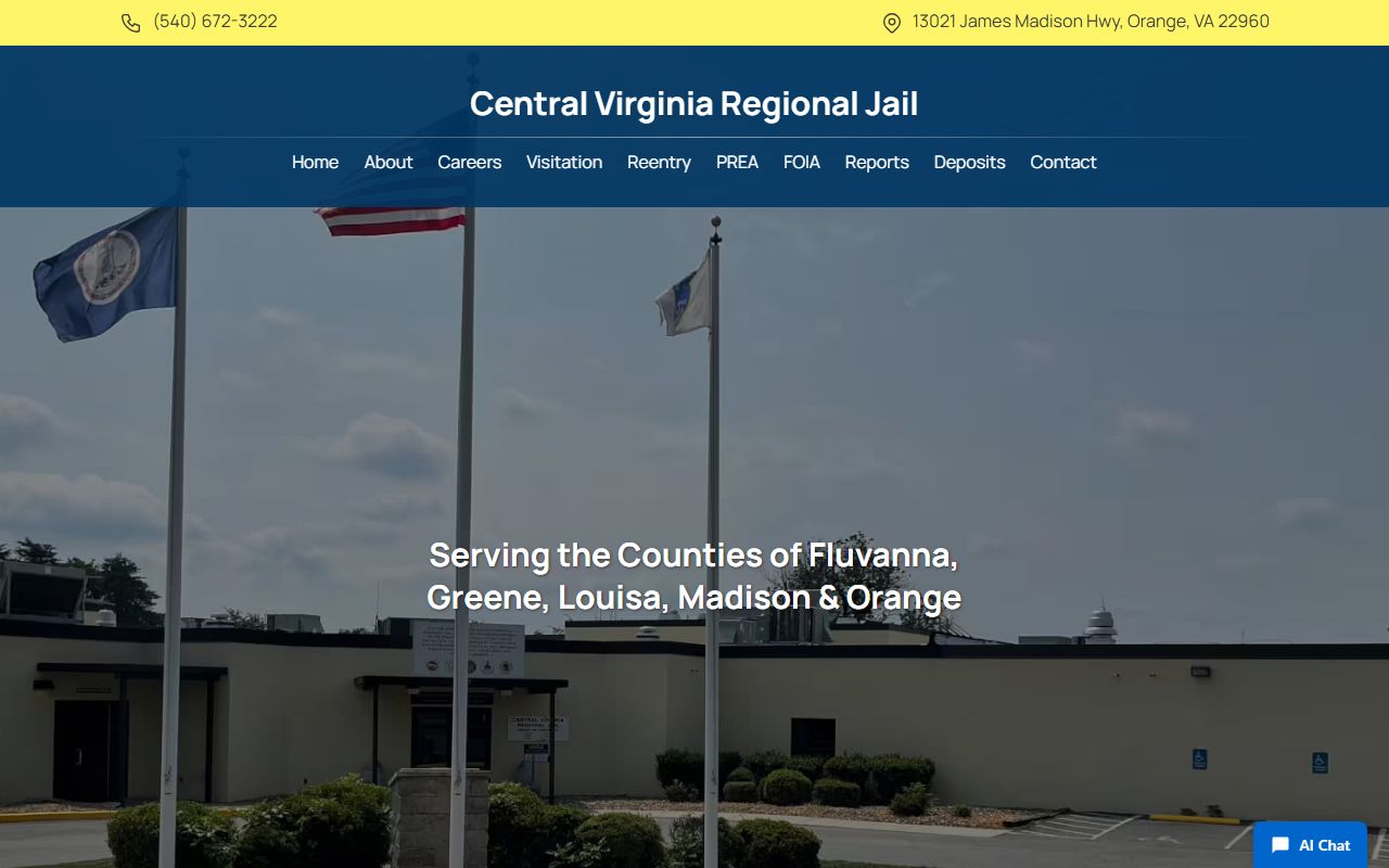Central Virginia Regional Jail Bath County 72 hour booking inmate roster
