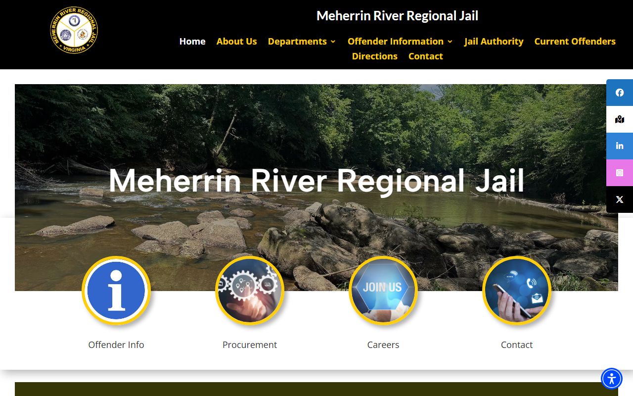 Meherrin River Regional Jail Brunswick County 72 hour booking inmate lookup