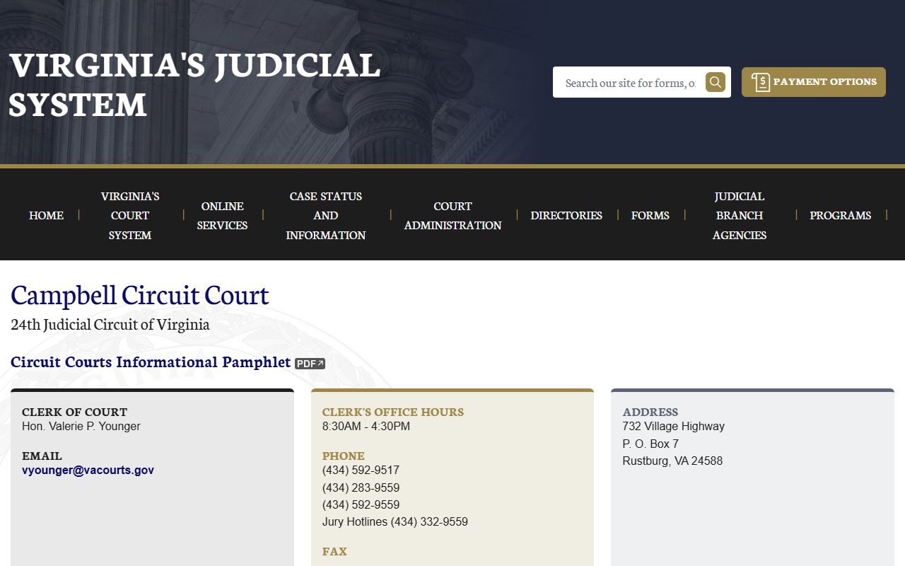 Campbell County Circuit Court 72 hour booking case lookup