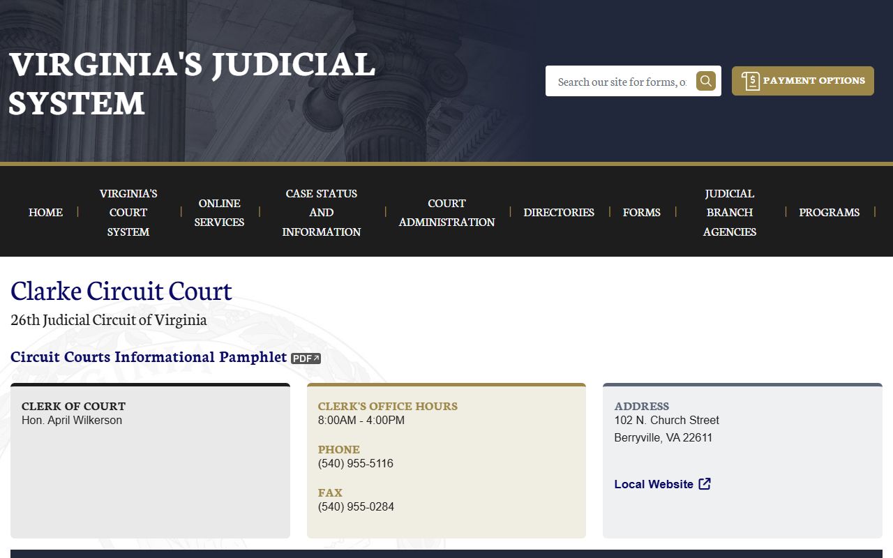 Clarke County Circuit Court Clarke County 72 hour booking case lookup