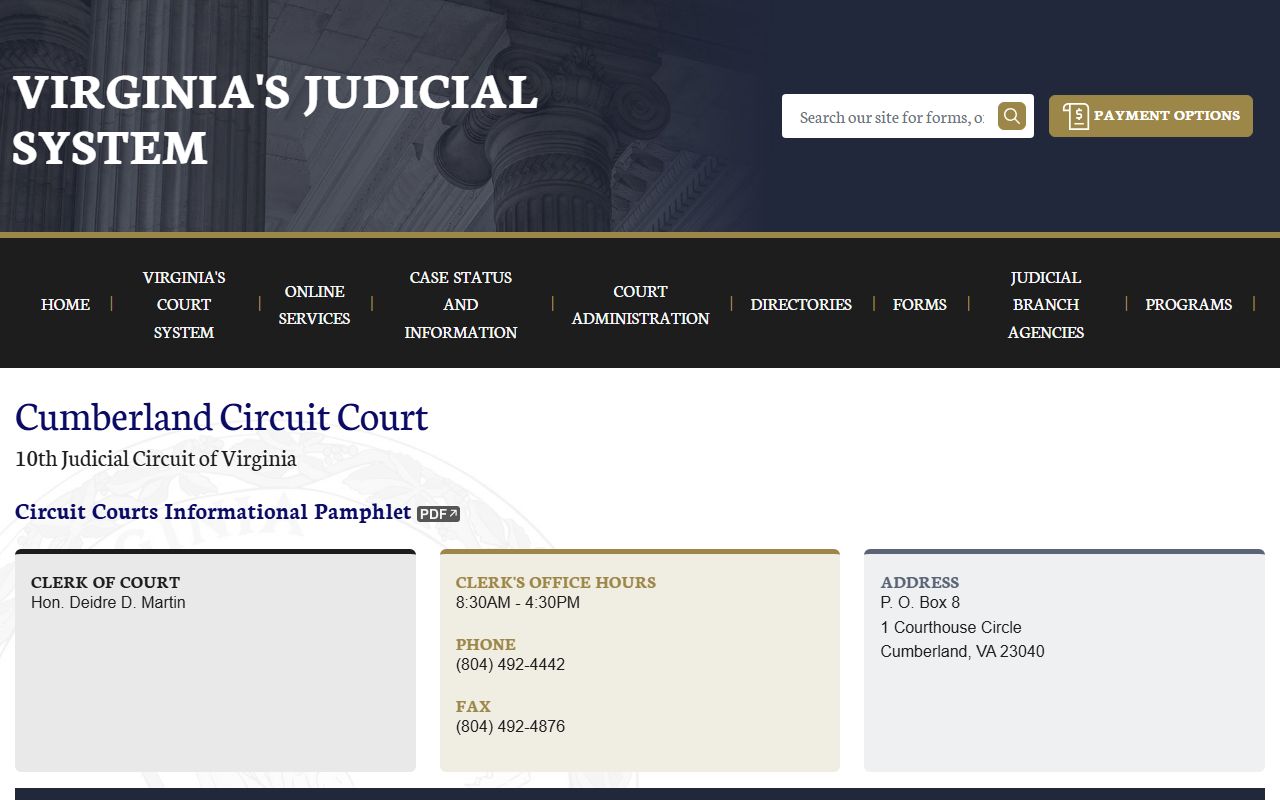 Cumberland County Circuit Court Cumberland County 72 hour booking court records