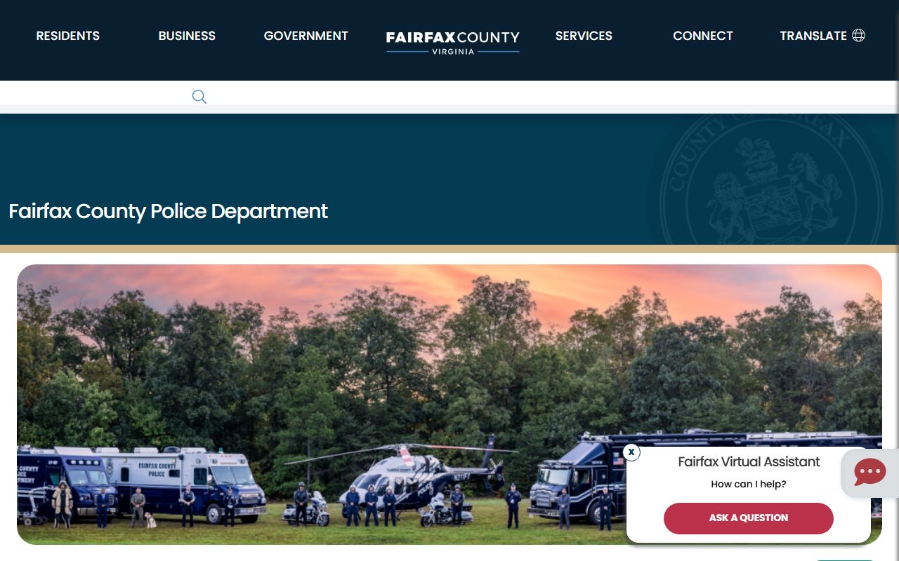 Fairfax County Police Department Fairfax County 72 hour booking arrest records