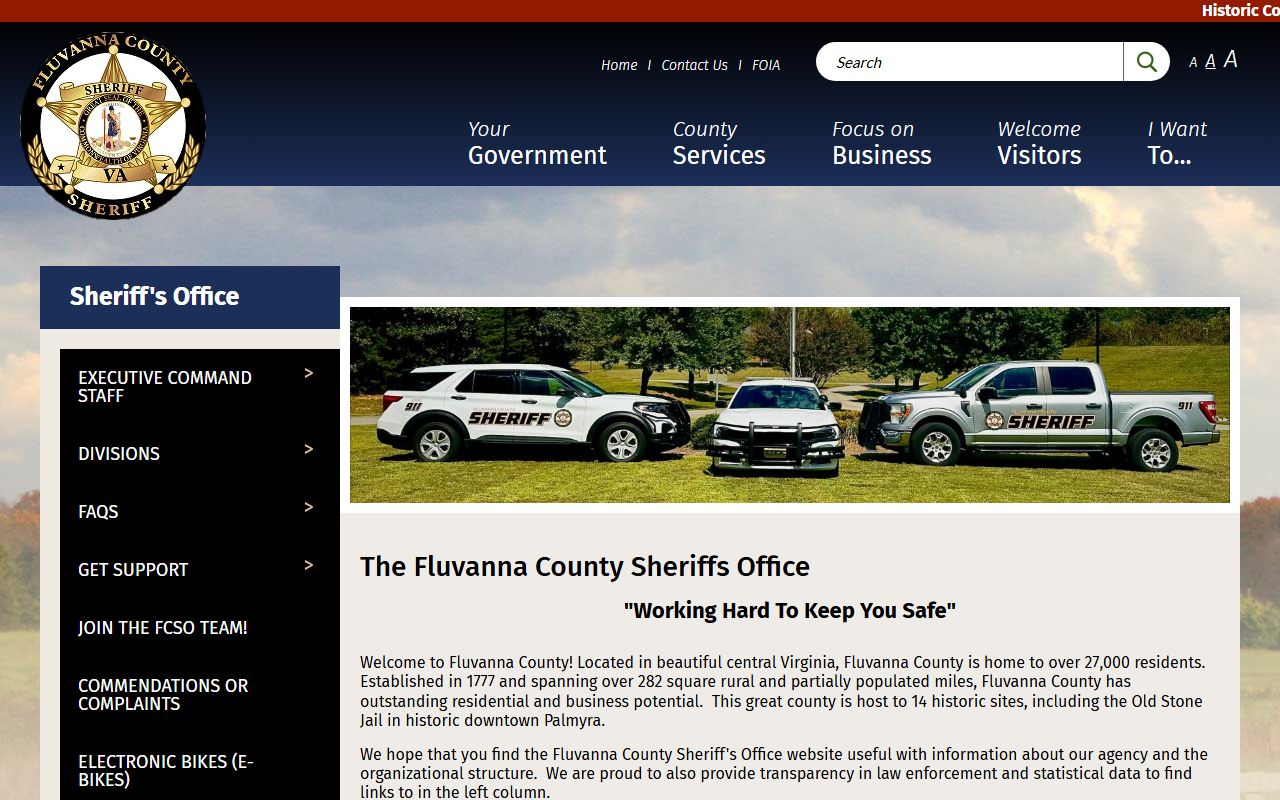 Fluvanna County Sheriff's Office Fluvanna County 72 hour booking page