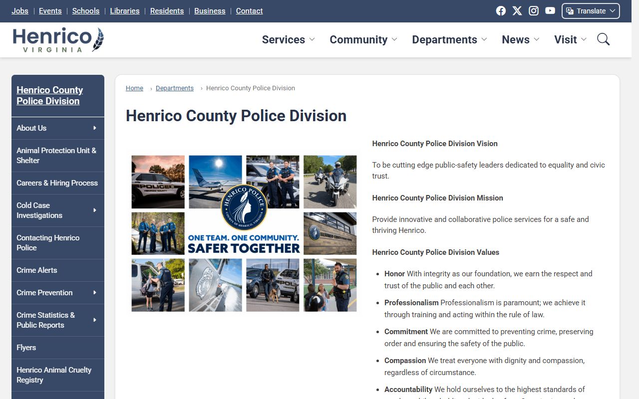 Henrico County Police Division Henrico County 72 hour booking arrest records