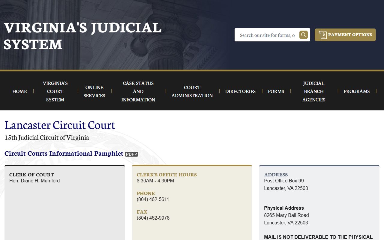 Lancaster County Circuit Court 72 hour booking case search