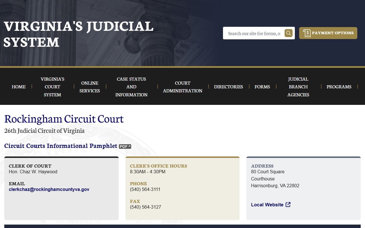 Rockingham County Circuit Court 72 hour booking case lookup
