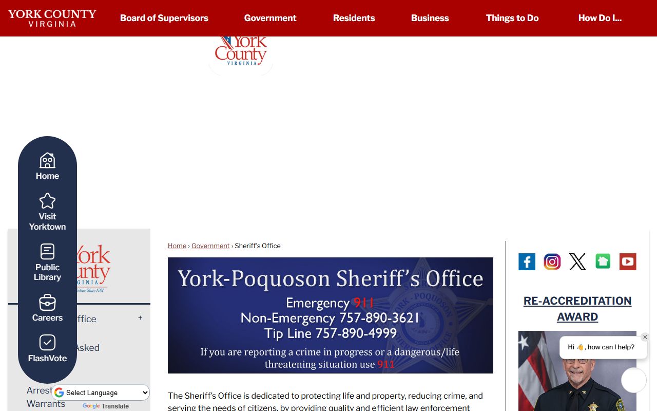York County Sheriff's Office 72 hour booking and inmate records